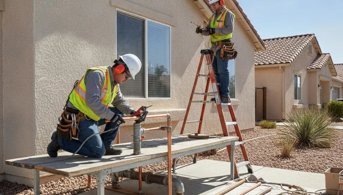Plumber repairing a sink in Fresno, CA for plumbing repair services