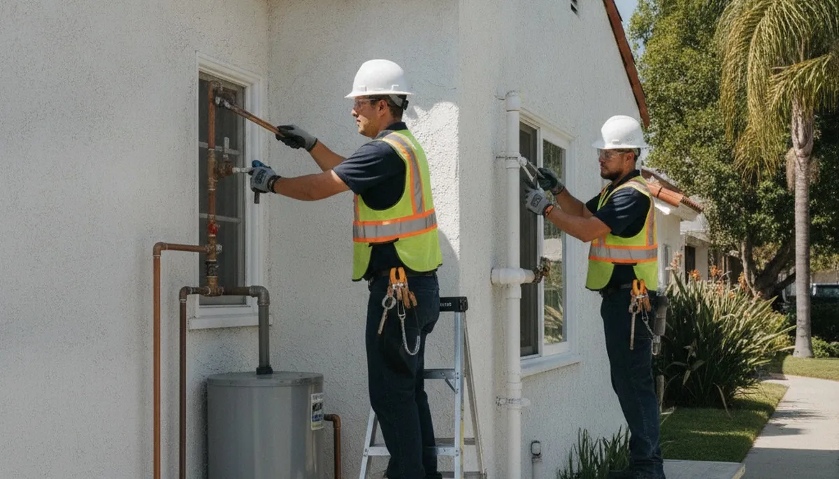 Plumber repairing a pipe in Fresno, CA for reliable plumbing repair service