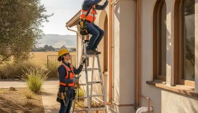 Fresno, CA plumber repairing a leak for a local plumbing service