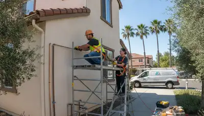 Fresno, CA plumber repairing a plumbing leak for a local home service call