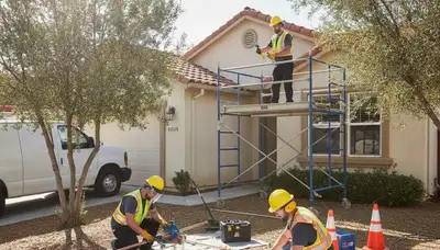 Fresno, CA plumber repairing a residential leak for plumbing repair service