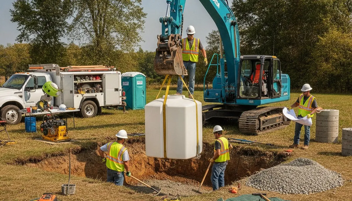 Septic tank installation in Fresno, CA by On Call Plumbers for residential plumbing service