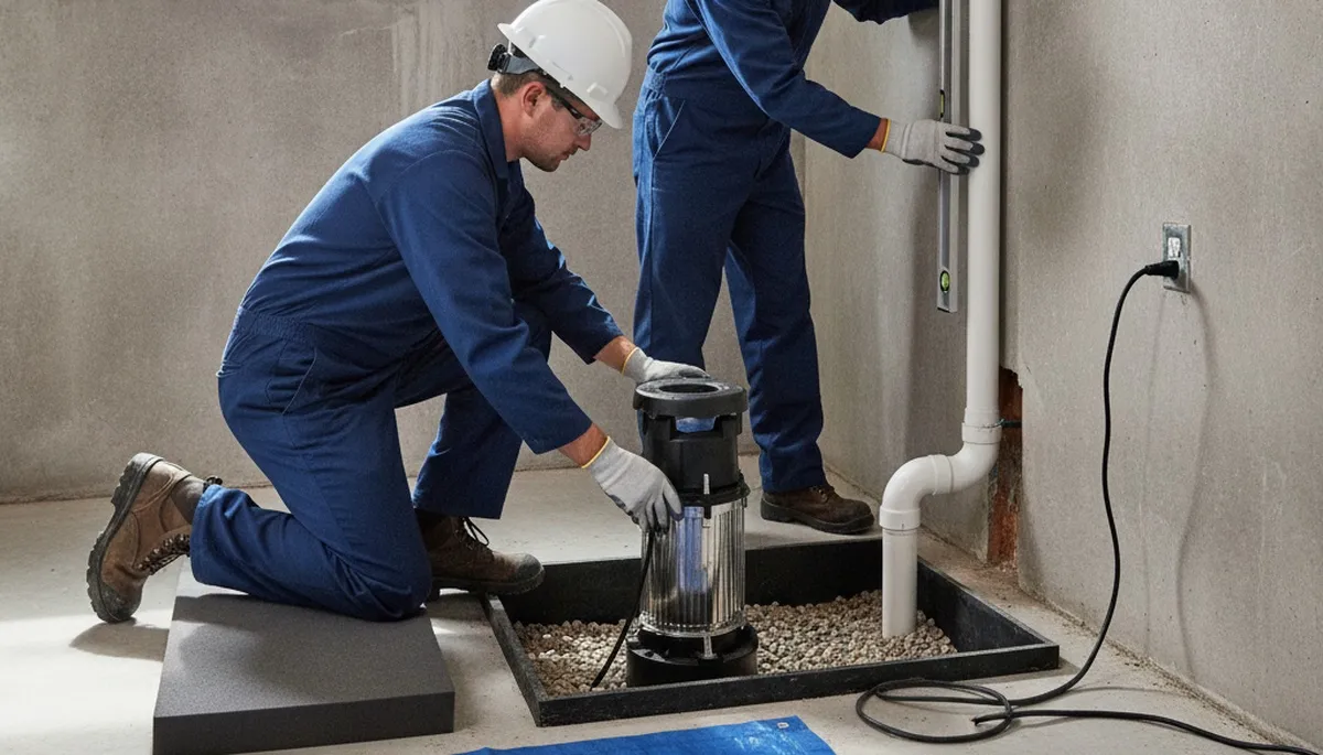 Sump pump installation for Fresno, CA home crawl space protection by On Call Plumbers