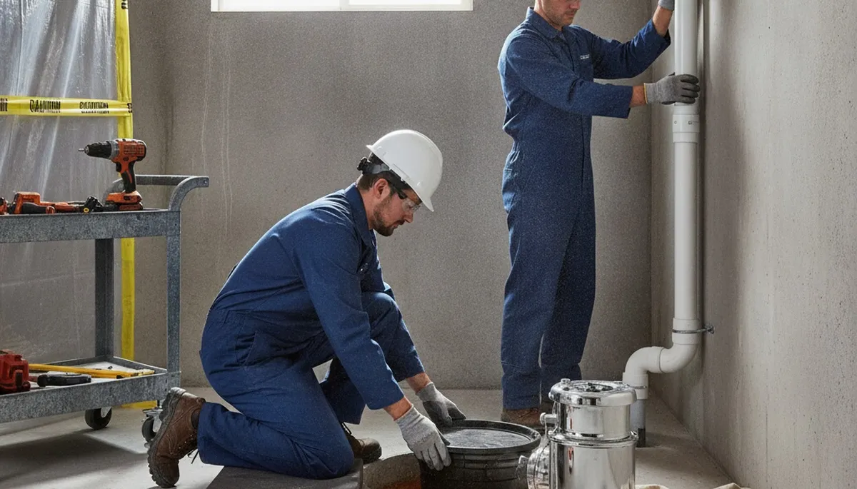 Sump pump installation for Fresno, CA homes by On Call Plumbers to protect crawl spaces from water damage