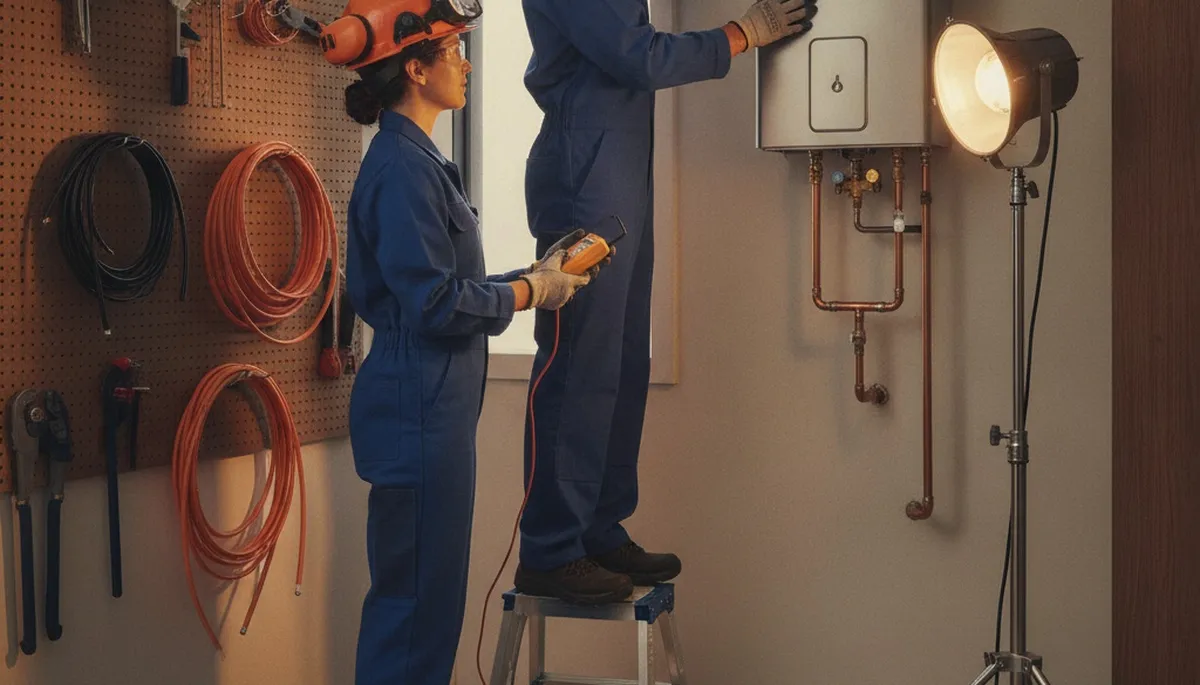 Tankless water heater installation in Fresno, CA by On Call Plumbers