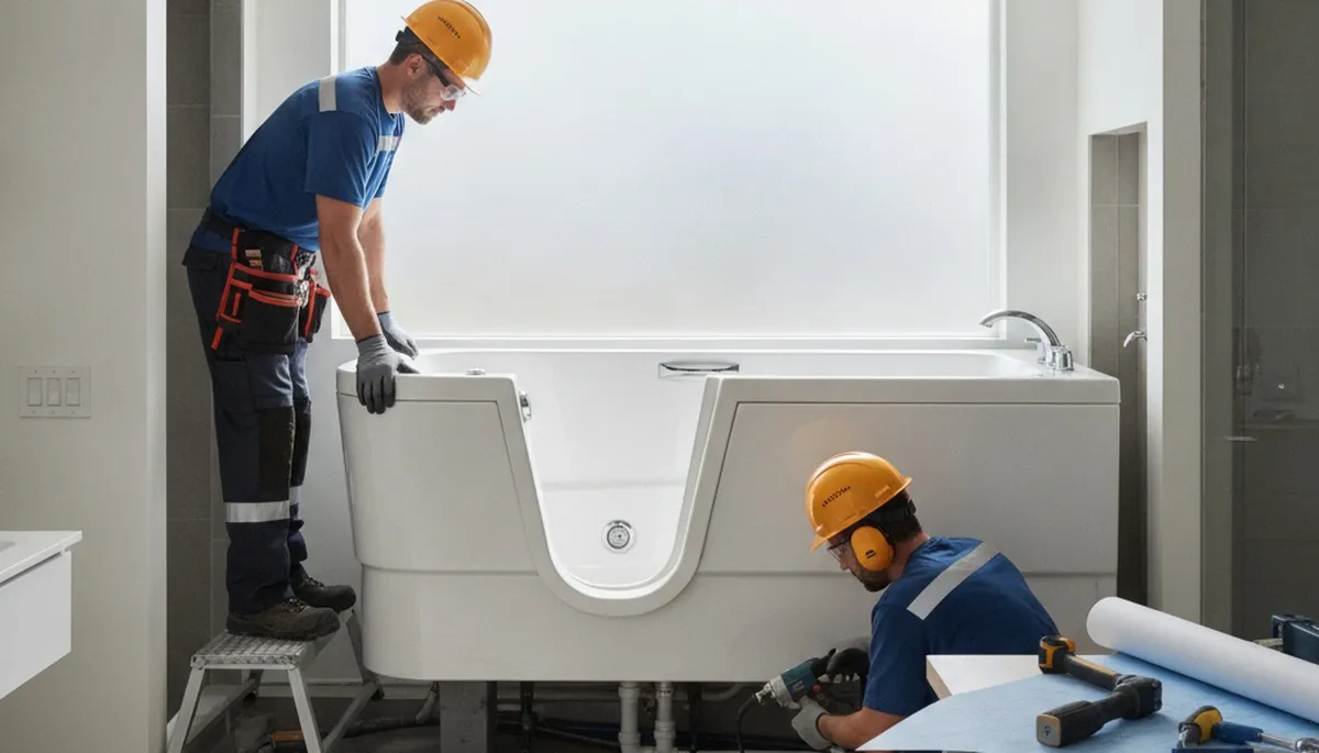 Walk-in tub installation for Fresno, CA homes by local plumbing repair professionals
